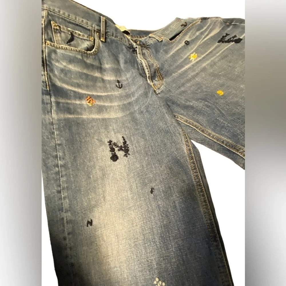 Nick Fouquet Uzzi Embroidered-motif Straight Leg Jeans - Picture 6 of 16